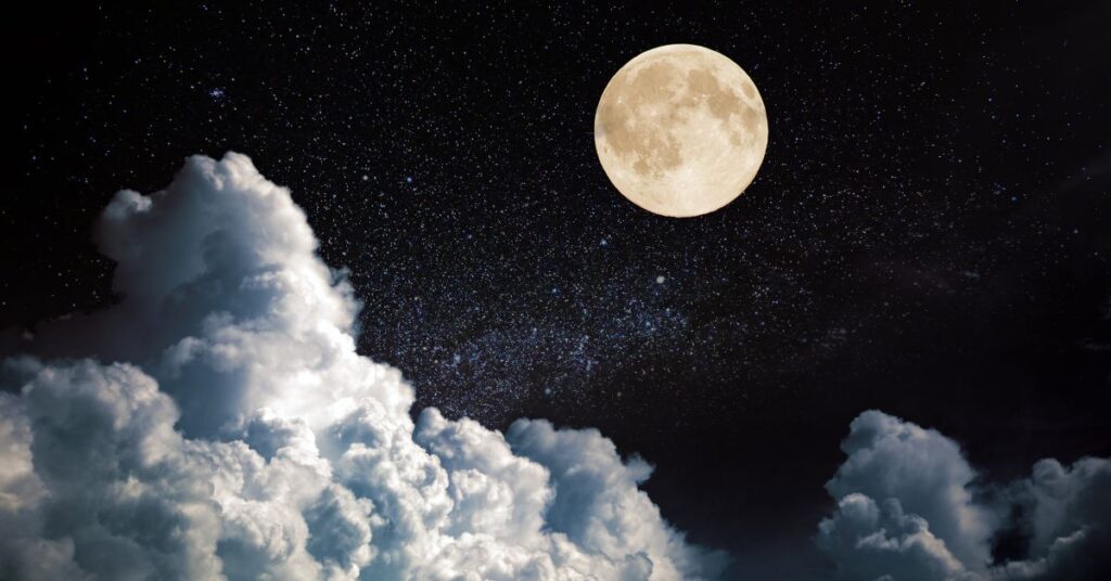 Moon in sky